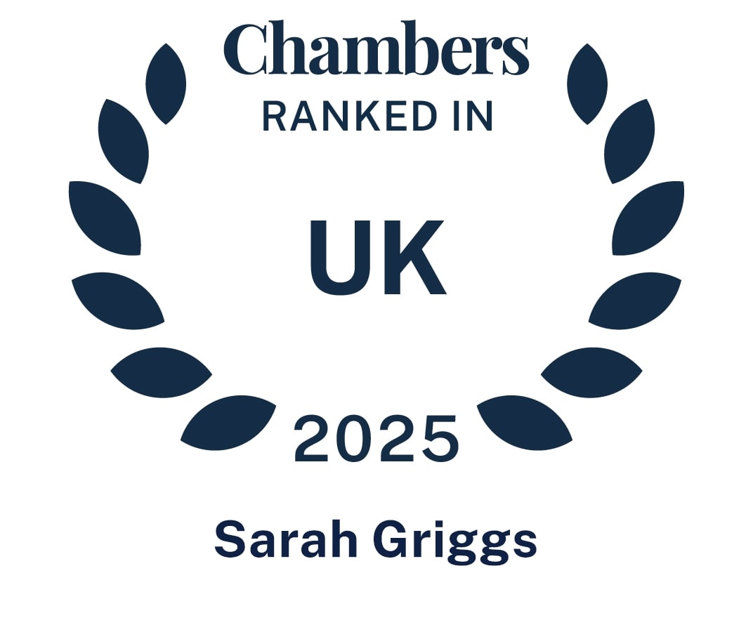 Ranked in Chambers 2025 - Sarah Griggs